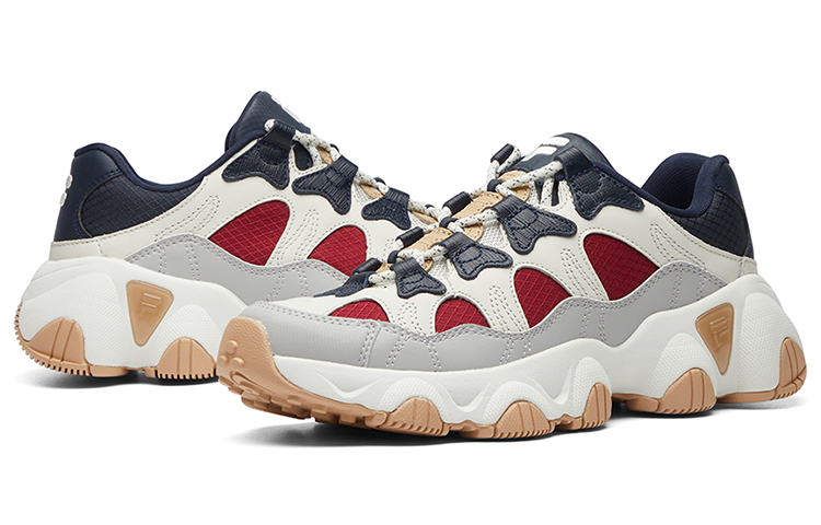 Shop Chaussures de Running FILA Jagger Low Blanc/Bleu/Rouge F12M041419FWB