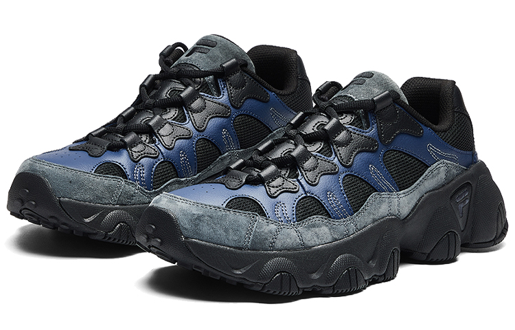 Order Sneakers FILA Jagger Hitam/Biru/Abu-Abu F12M011411FIB