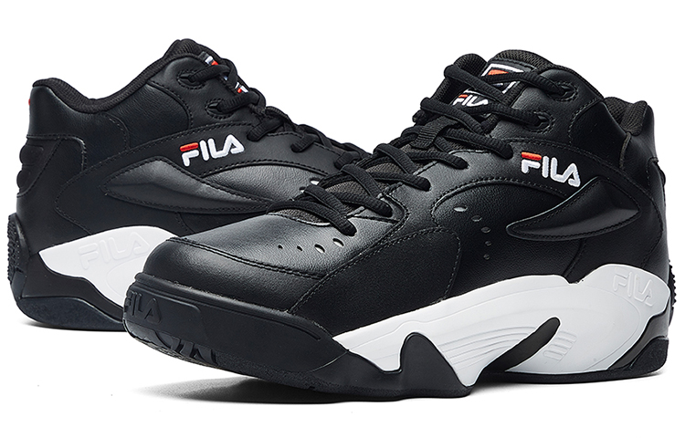 Shop FILA Jamball Mid Retro BlackWhite 'Black White' F12M031217FBK