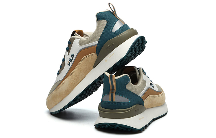 Shop FILA 低帮休闲鞋 黄色/灰色/蓝色 F12M216127FBC