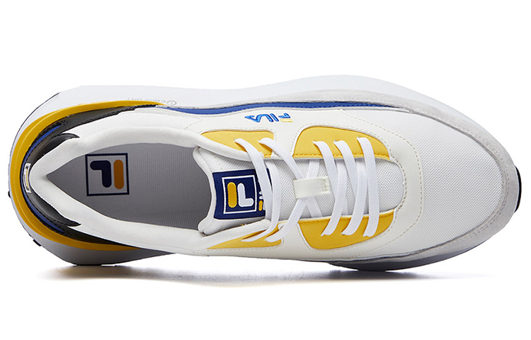 Shop FILAジョガーLT 白/灰/黄 F12M111113FWN