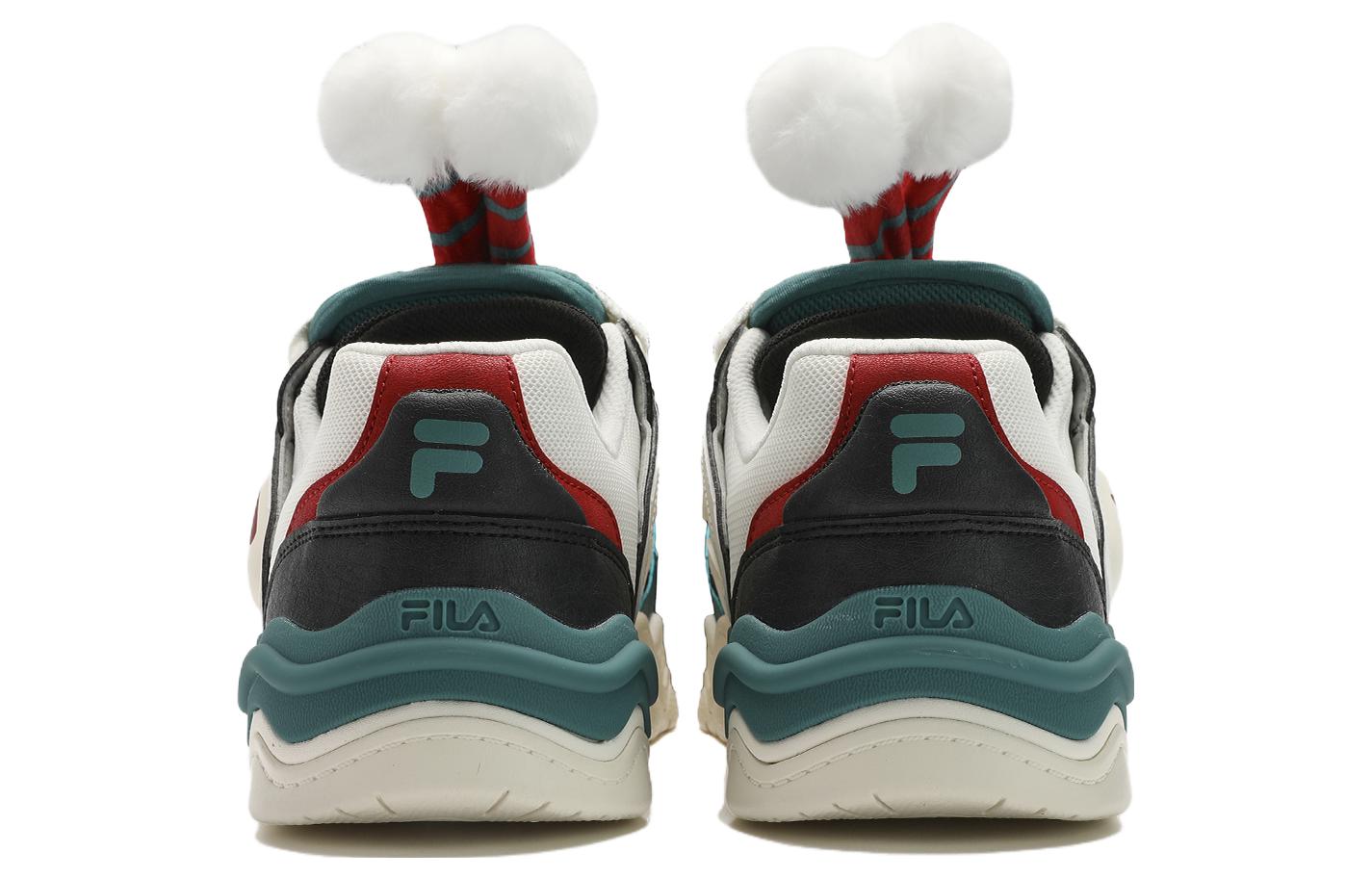 Shop 斐乐 KICK DX 聖誕限定減震耐磨低筒板鞋 男款 白綠黑