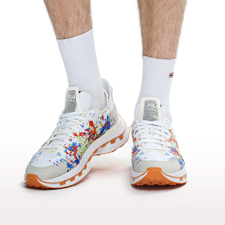 Sizing FILA KMシューズ 白マルチ (FILA KM shu-zu shiro maruchi) F12M233113FWC