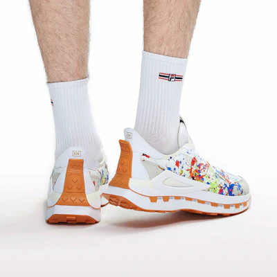 FILA KMシューズ 白マルチ (FILA KM shu-zu shiro maruchi) F12M233113FWC 1