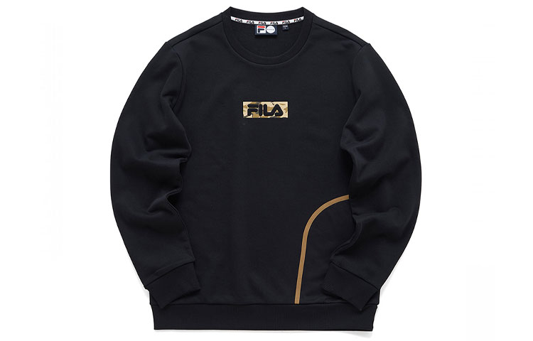 FILA Knit Crewneck Pullover Sweatshirt Black T11M113203F-BK
