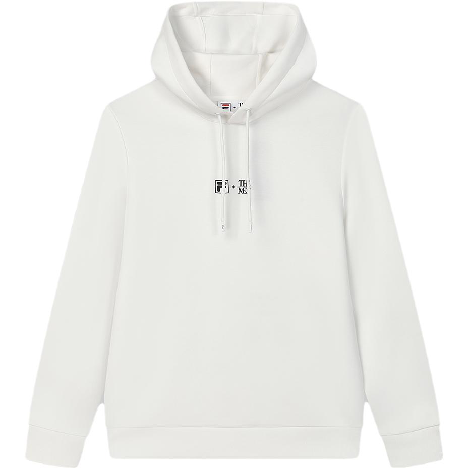 FILA Knit Hoodie Oversized White Casual Sweatshirt for Fall Season F11M348205F-WT