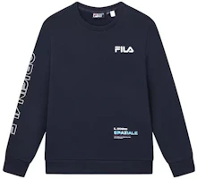 FILA Knit Pullover Crewneck Long Sleeve Sweatshirt - Legend Blue F51M349213ANV FILA Knit Pullover Crewneck Long Sleeve Sweatshirt - Legend Blue F51M349213ANV