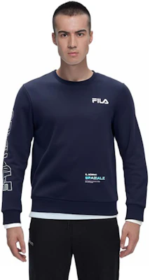 FILA 針織圓領長袖運動衫 - 傳奇藍 F51M349213ANV Purchase FILA 針織圓領長袖運動衫 - 傳奇藍 F51M349213ANV