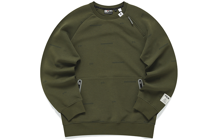 FILA Knit Pullover Crewneck Sweatshirt Deep Teal Green F11M143203F-DG