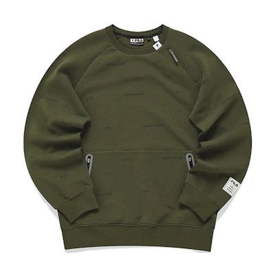 FILA Knit Pullover Crewneck Sweatshirt Deep Teal Green F11M143203F-DG