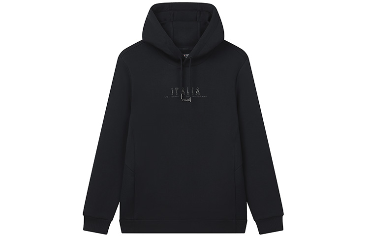 FILA Knit Pullover Hoodie with Letter Print in Legendary Blue F11M217201F-NV