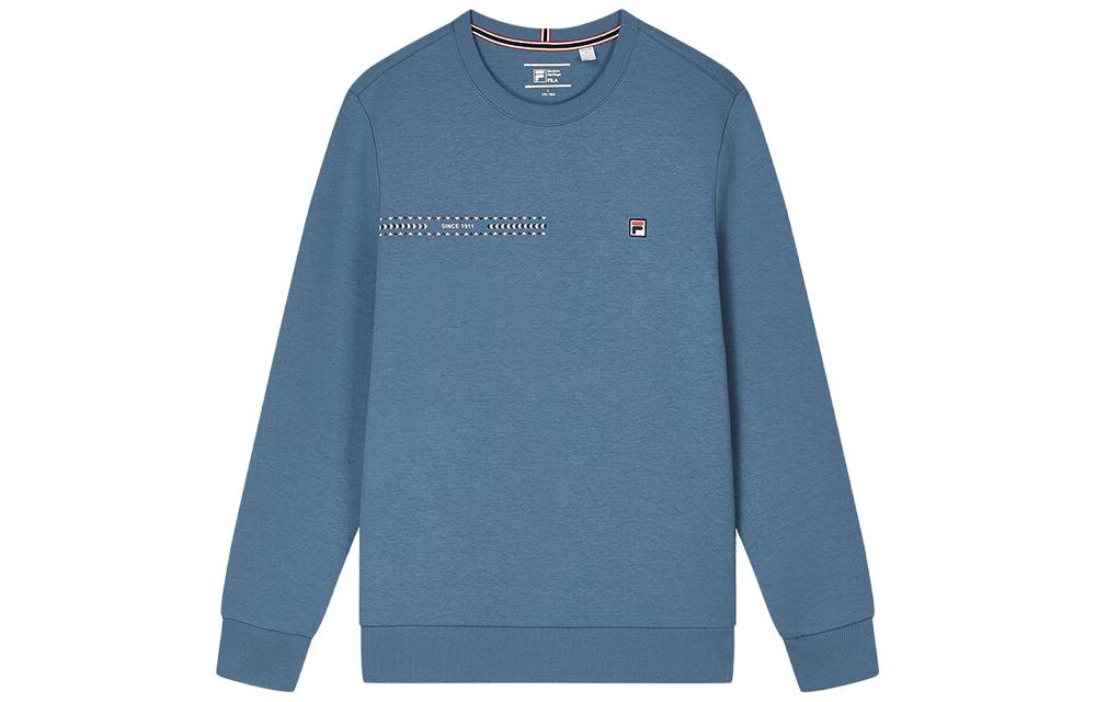 FILA Knit Pullover Sweatshirt Logo Print Casual - Planet Blue F11M341213F-BU