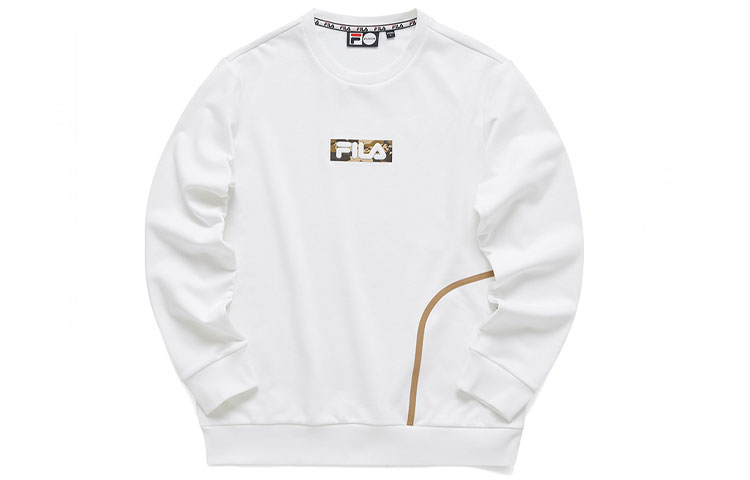 FILA Knit Pullover Sweatshirt White - Streetwear T11M113203F-WT