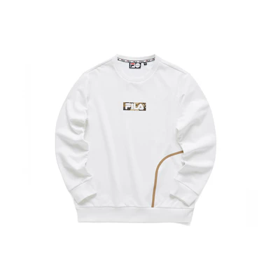 FILA Knit Pullover Sweatshirt White - Streetwear T11M113203F-WT