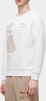 FILA 針織字母Logo印花上衣 - 雲蘑菇白 F11M319214F-WT Details for FILA 針織字母Logo印花上衣 - 雲蘑菇白 F11M319214F-WT