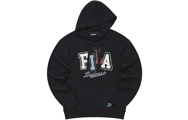 FILA Knit Sweatshirt with Minimalist Logo in Black T11M242206F-BK