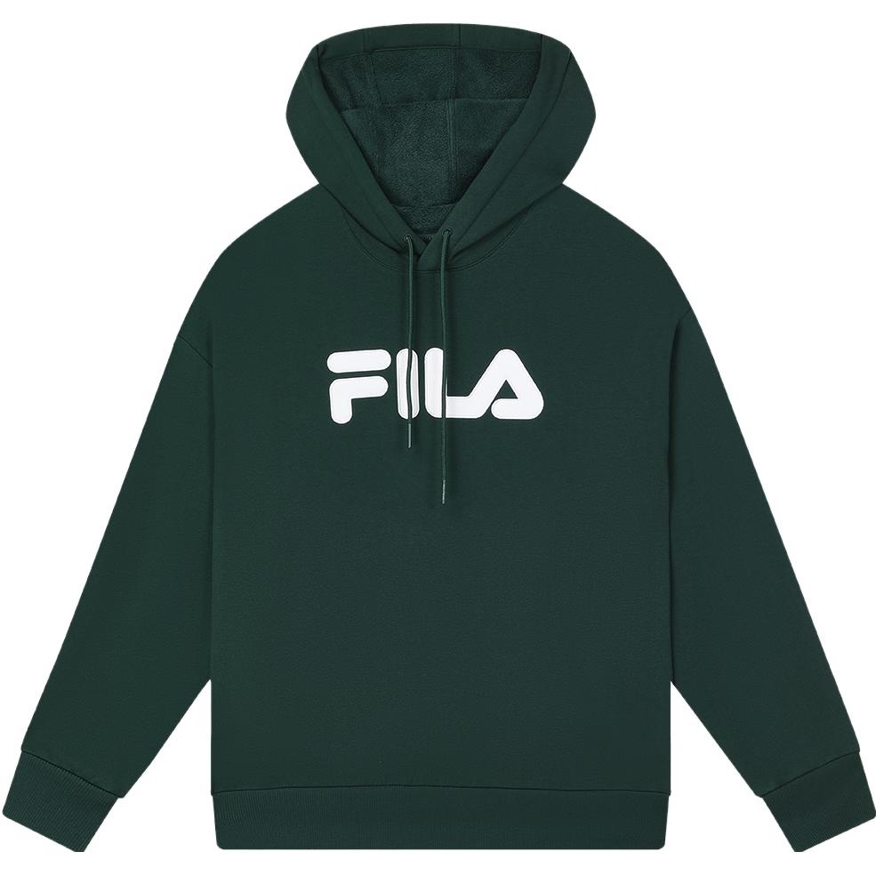 FILA Knitted Hoodie Unisex Casual Loose Solid Color in Green F51U348297FGN
