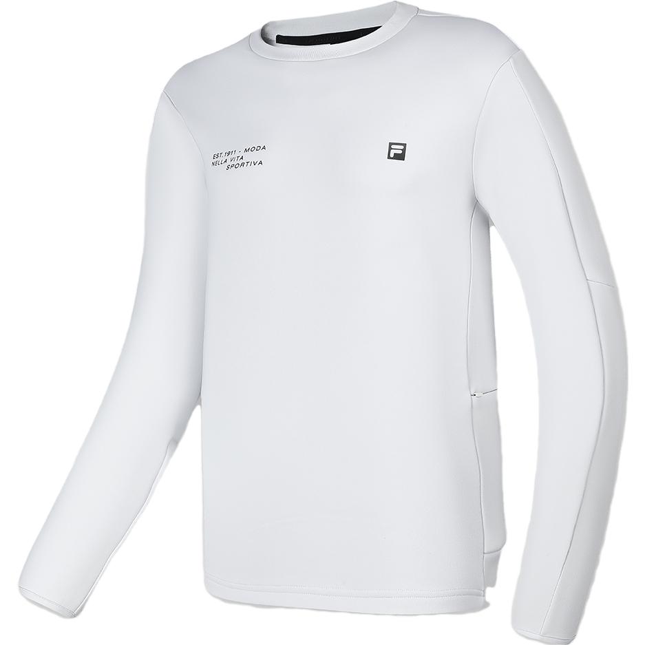 FILA Knitted Pullover Basketball Winter Sweatshirt Light Blue Gray A11M341210F-GY