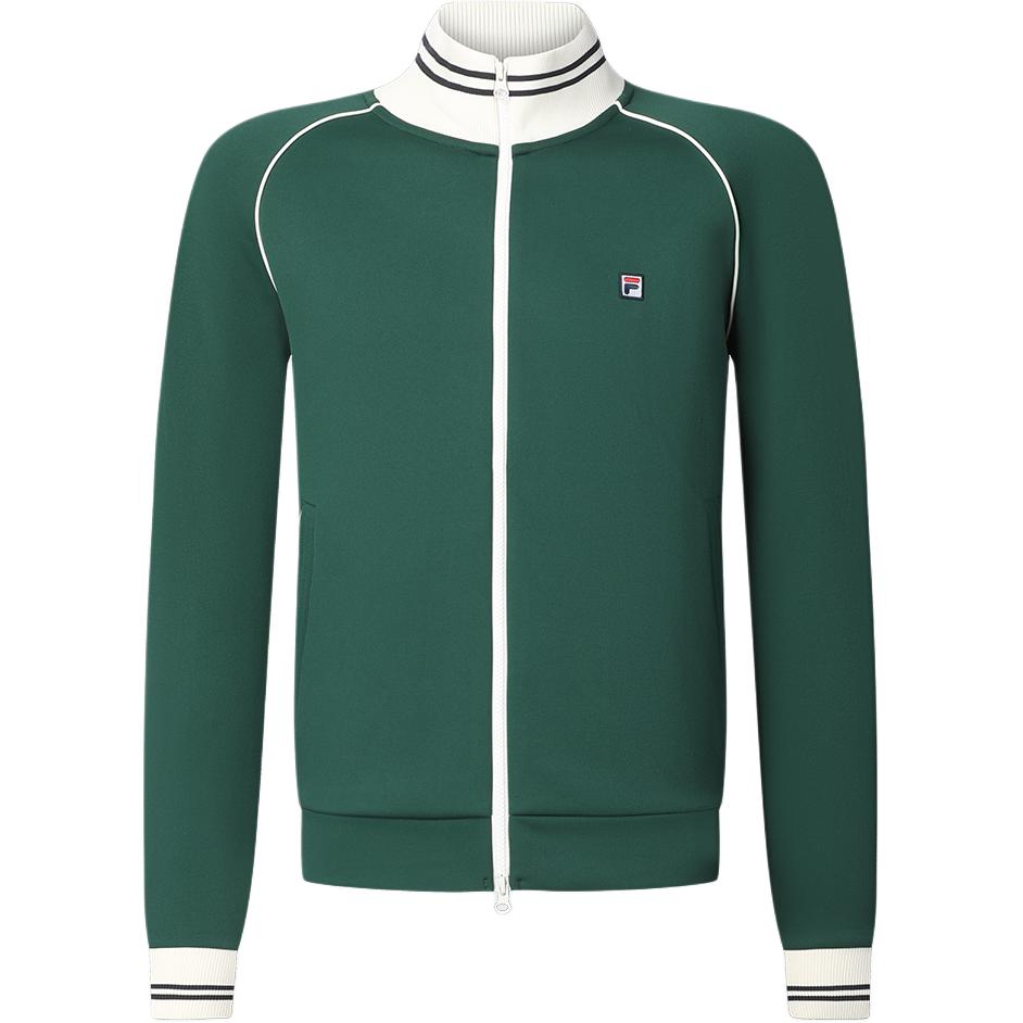 FILA Knitted Tennis Jacket in Basil Green with Stand Collar A11M413503F-GN