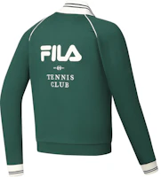 Lookbook FILA Knitted Tennis Jacket in Basil Green with Stand Collar A11M413503F-GN