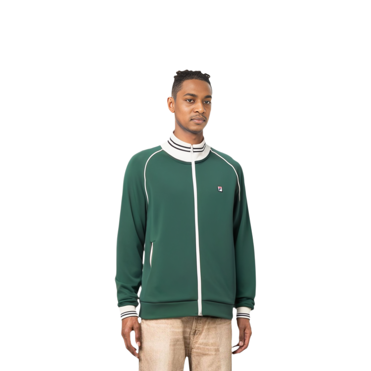 Shop FILA 羅勒綠高領針織網球外套 A11M413503F-GN
