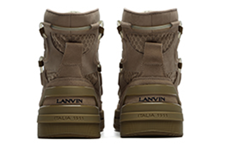 Shop FILA×ランバン ハイカットスニーカー「ブラウンヌガー」 F12M144143FNG