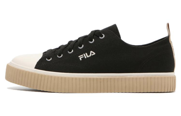 FILA Layer Low Top Stylish Casual Skate Shoes Unisex Black Korean Version 'Black Cream'