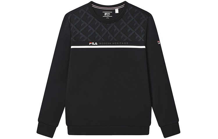 FILA Legendary Blue Crewneck Sweatshirt with Minimalist Logo Design F11M311203FNV