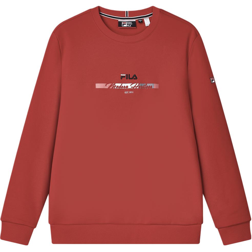 FILA Legendary Red Pullover Sweatshirt - Business Casual & Simple Style F11M411214F-RD
