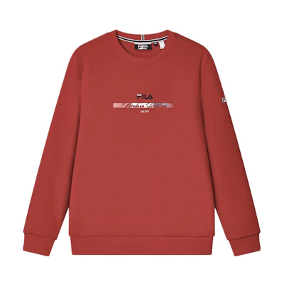 FILA Legendary Red Pullover Sweatshirt - Business Casual & Simple Style F11M411214F-RD