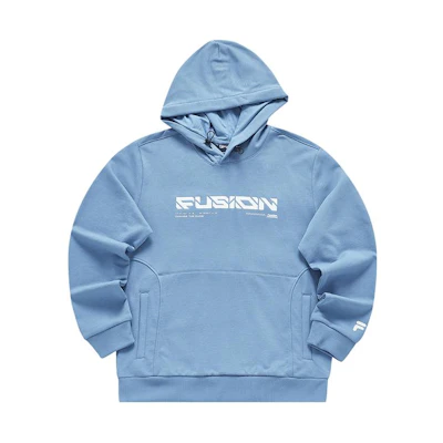 FILA Letter Logo Casual Knit Pullover Hoodie Moddy Blue T11M411204F-BU