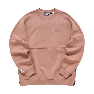 FILA Letter Logo Crewneck Sweatshirt Unisex in Terracotta T11U116205A-PC