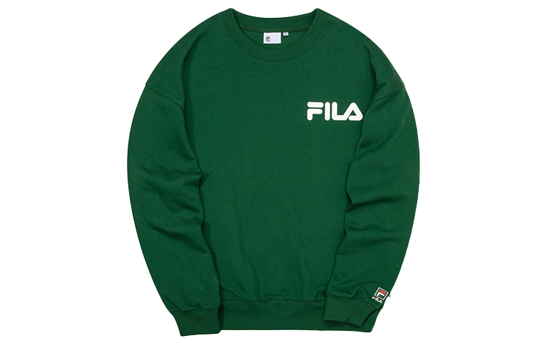 FILA Letter Logo Green Crewneck Sweatshirt Unisex T11U038205FGN