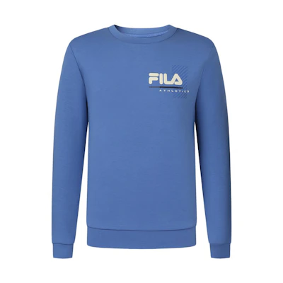 FILA Letter Logo Print Pullover Sweatshirt Blue Butterfly A51M341205A-BU