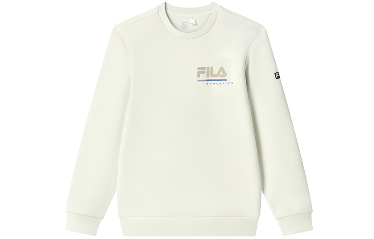 FILA Letter Logo Print Sweatshirt White Birch Gray A11M311205FGY