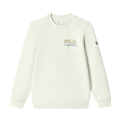 FILA Letter Logo Print Sweatshirt White Birch Gray A11M311205FGY