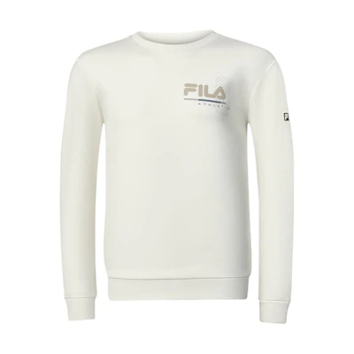 FILA Letter Logo Printed Crewneck Sweatshirt Men’s Birch Gray A11M411205A-GY
