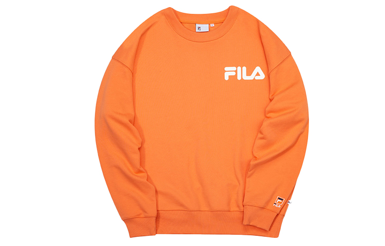 FILA Letter Logo Printed Crewneck Sweatshirt Orange (Unisex) T11U038205FOR