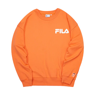FILA Letter Logo Printed Crewneck Sweatshirt Orange (Unisex) T11U038205FOR