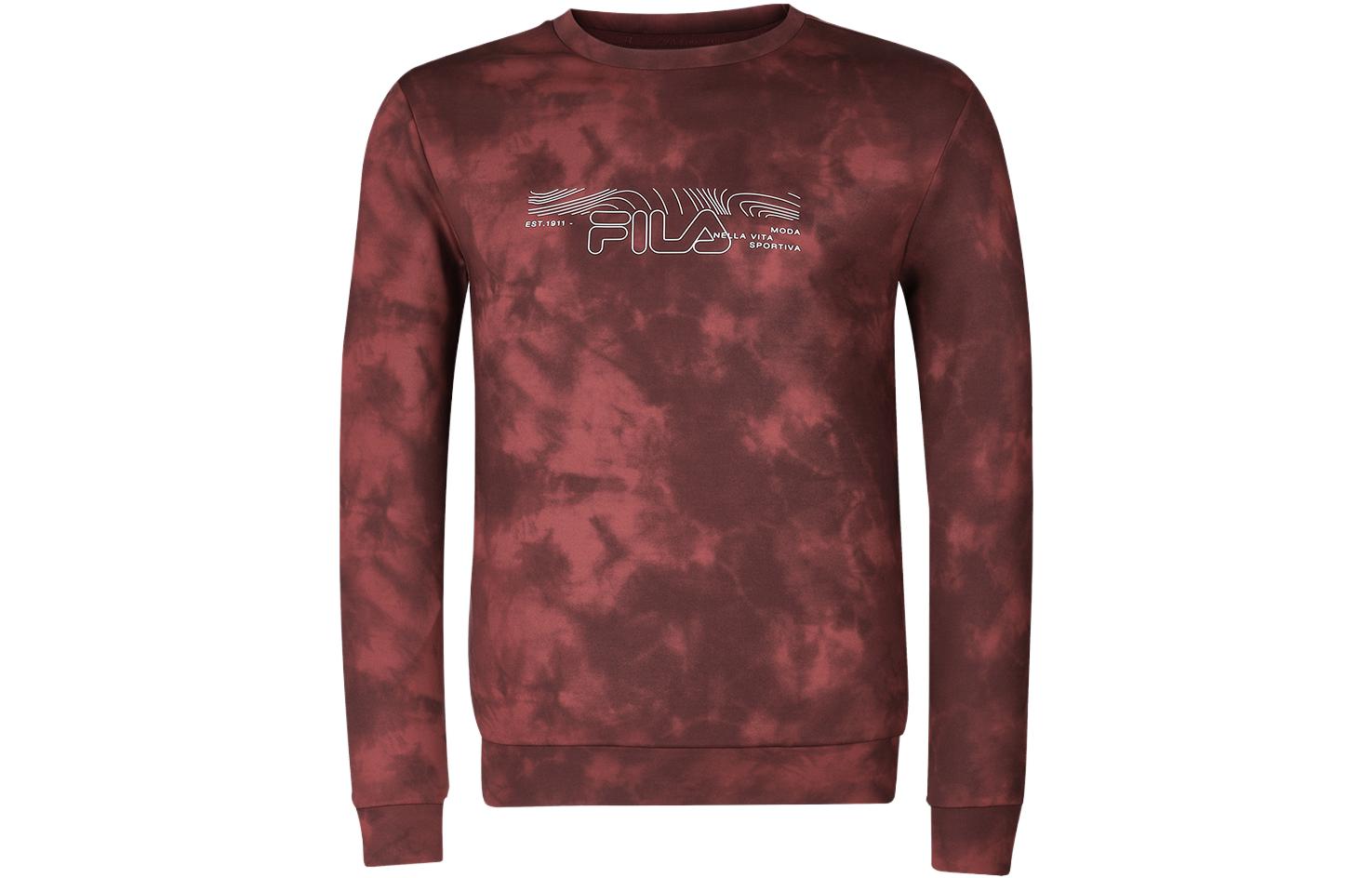 FILA Letter Logo Printed Pullover Fitness Sweatshirt for Men A11M341212F-ZA