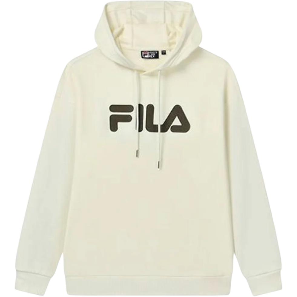 FILA Letter Print Casual Hoodie Unisex Off-White F51U348298F-IV-REPEAT