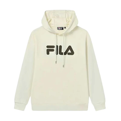 FILA Letter Print Casual Hoodie Unisex Off-White F51U348298F-IV-REPEAT