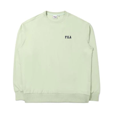 FILA Letter Print Crewneck Long-Sleeve Sweatshirt Unisex Green FS2POE1111X-LGN
