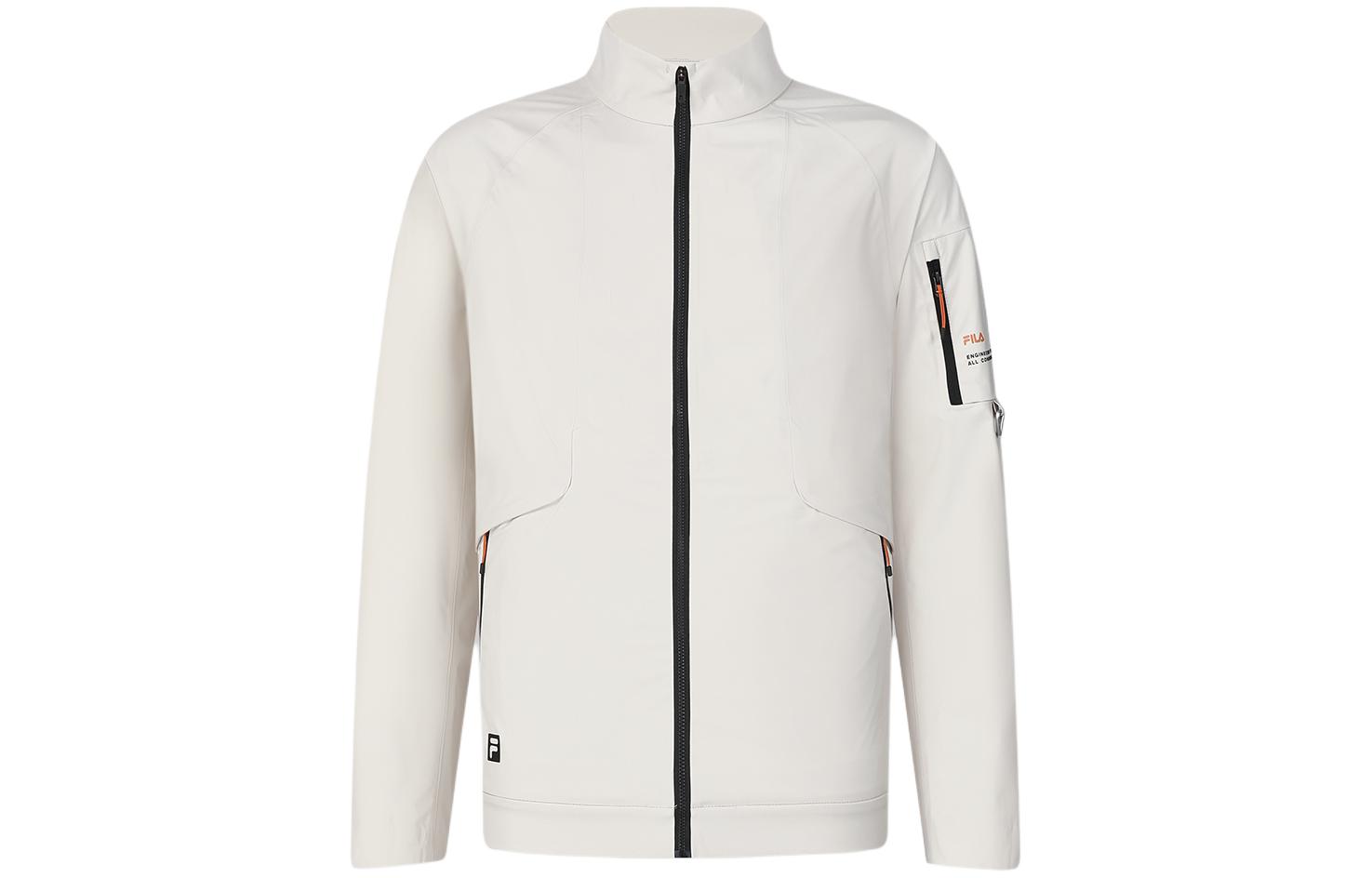 FILA Letter Print High Collar Sports Woven Jacket - Khaki Beige A11M417709F-BG 圖 2