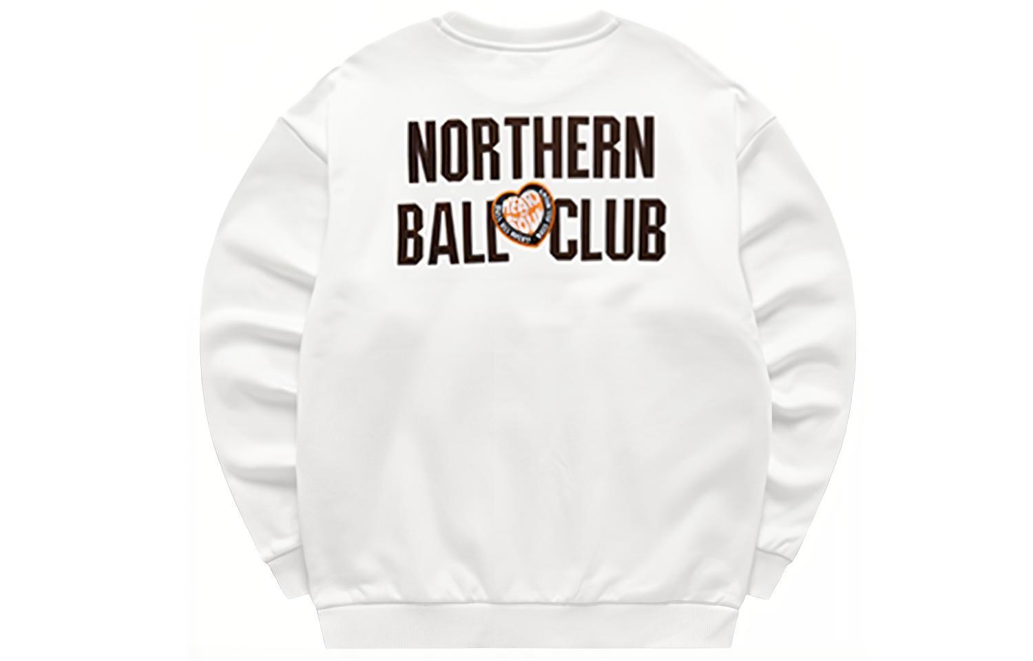 FILA Letter Print Loose Fit Pullover Sweatshirt Standard White T11M145208F-WT