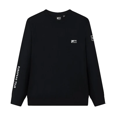 FILA Letter Print Pullover Crewneck Sweatshirt in Legend Blue A11M215409F-NV