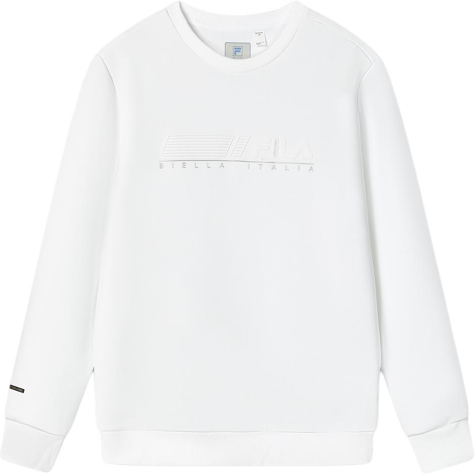 FILA Letter Print Pullover Knit Sweater - Standard White F11M412207F-WT