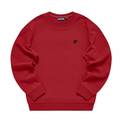 FILA Letter Print Pullover Long Sleeve Sweatshirt Men’s Pomegranate Red T11M313202F-RD