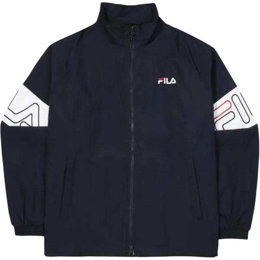 FILA Letter Print Retro Colorblock Track Jacket Navy Unisex FS2JKF1102X-INA