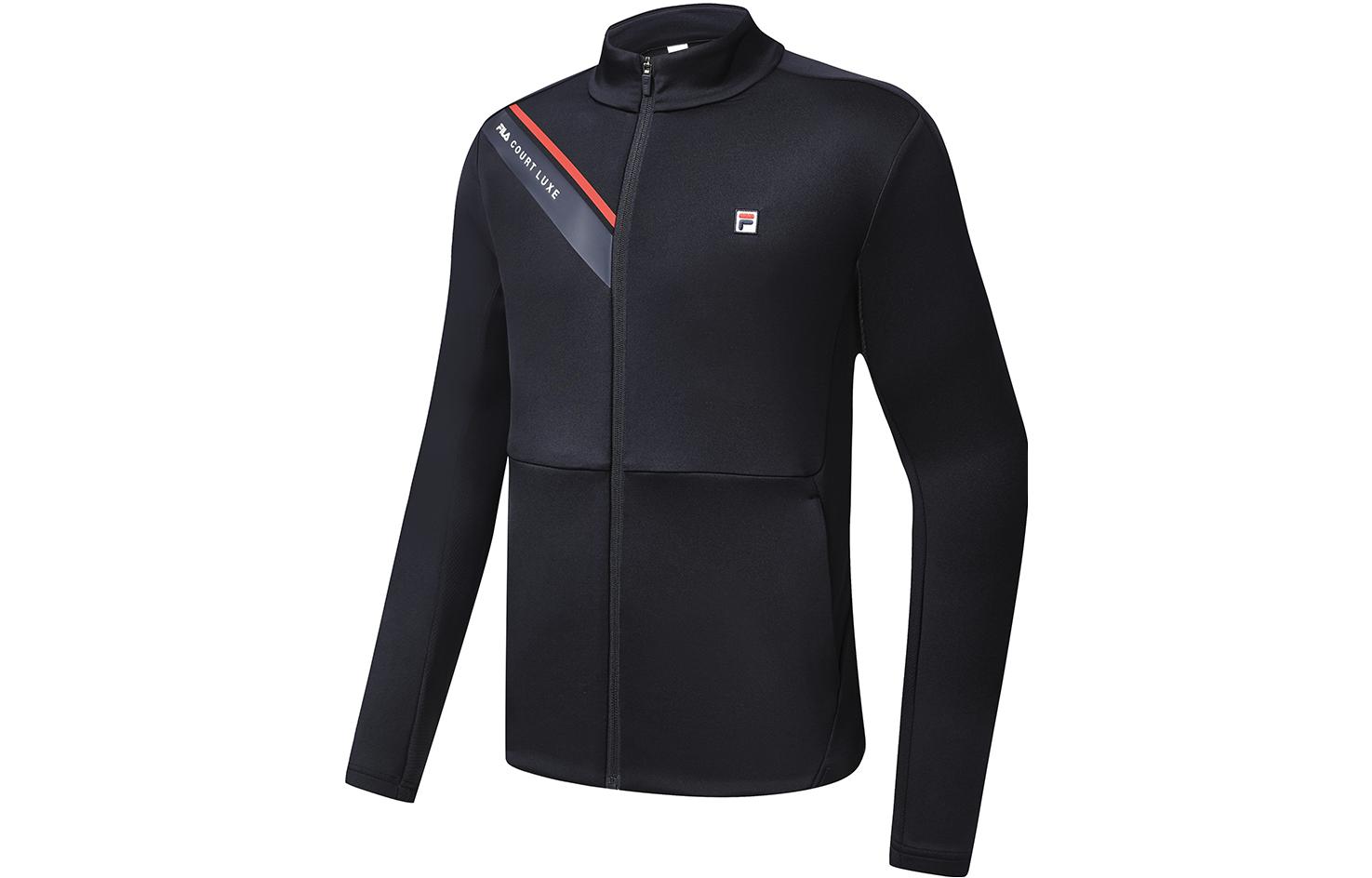 FILA Letter Print Tennis Knit Jacket with Stand Collar A11M313501FNV 圖 4